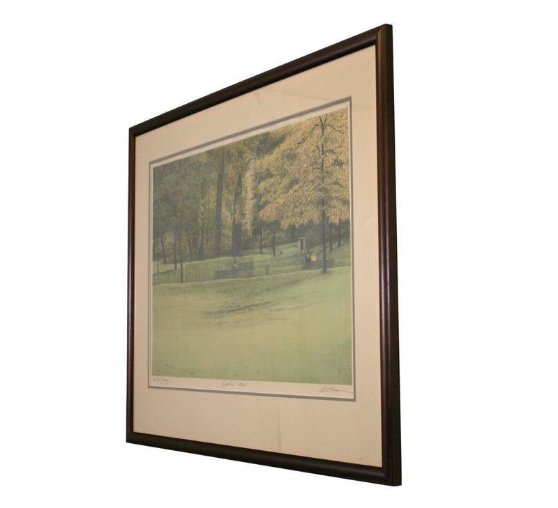 Harold Altman Seated Man Signed Vintage Modern Lithograph on Paper A.P. Framed
