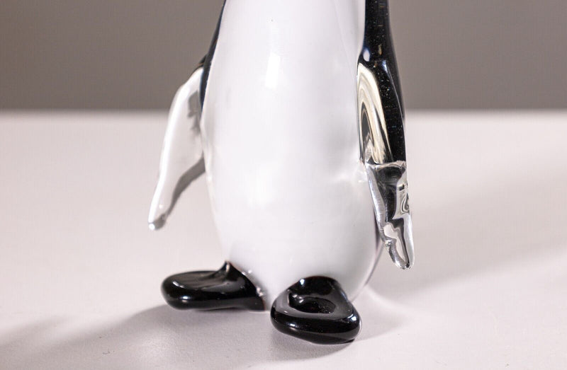 Murano Art Glass Penguin Figurine Sculpture with Original Tag