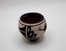 Vintage Zuni Tribe Native American Hand Painted Miniature Pottery Bowl Signed