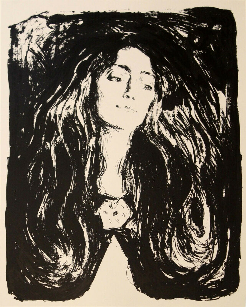 Edvard Munch Nordjyllands Kunstmuseum Vintage Exhibition Poster 1973