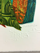 Mid Century Modern Unframed Libra Zodiac Judith Bledsoe Hand Signed Lithograph