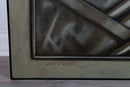 Dan Poole Deco Panel Signed 1984 Acrylic Contemporary Painting on Canvas Framed