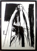 Leonard Baskin The Patriarch Signed Modern Lithograph on Paper 87/160 Framed '71