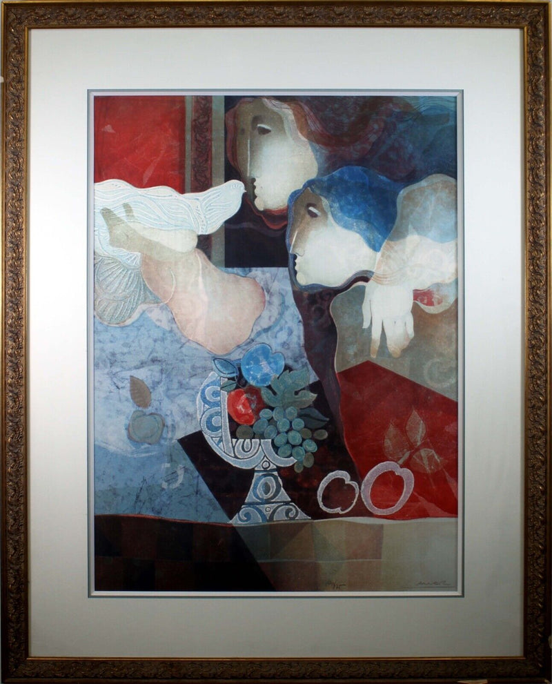 Sunol Alvar Acolliment Signed Contemporary Modern Lithograph 140/175 Framed 1992
