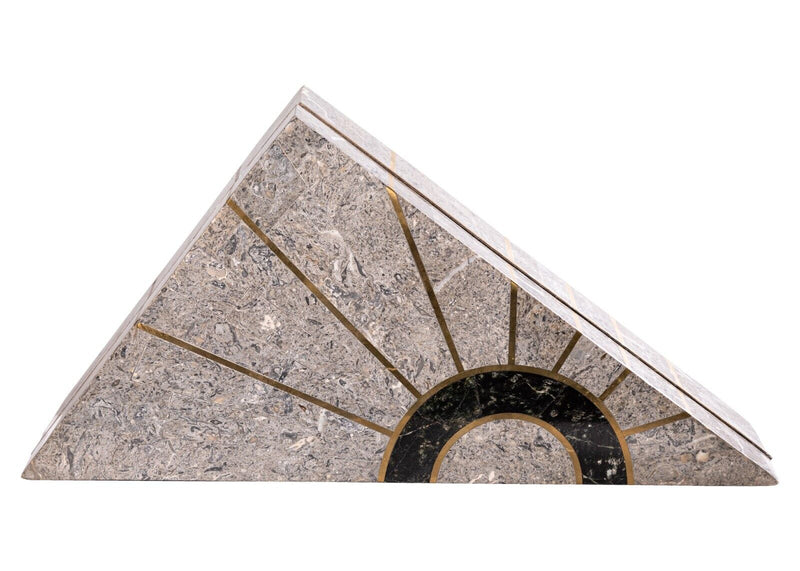 Maitland Smith Tesselated Stone Triangle Box