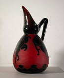 Le Verre Francais Prune Vessel Art Nouveau Acid Etched Cameo Glass Floral Design