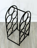 Mid Century Modern Arthur Umanoff Small Iron Wine Rack 1950s 1960s