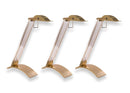 Set of 3 Vintage Grupo MCI Brass and Lucite Desk Lamps