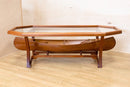 Arts & Crafts Style Custom Made Wood and Glass Boat Table