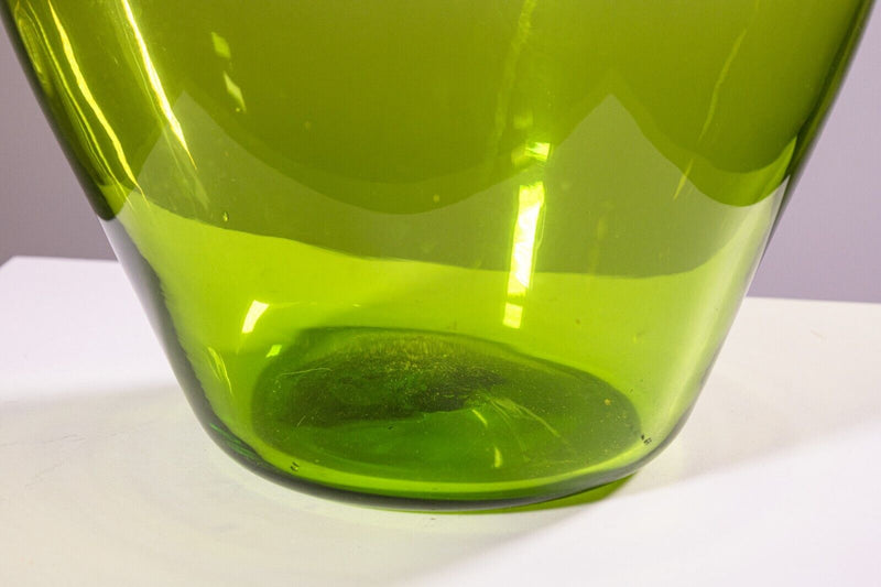 Blenko Green Glass Hand Blown Decanter Model 6631