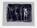 Mid Century Modern Framed Sott Ground Etching Aquatint Signed Eric Fischl Shower