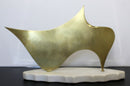 James Nani Slipper 97 Gold Abstract Marble Base Sculpture