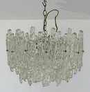 Mid Century Modern Large Lucite Kalmar Ice Light Fixture Chandelier 1970s