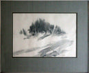Robert E Woide Untitled Landscape Signed Original Watercolor Framed
