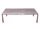 de Sede DS-9075/62 Bauhaus Rectangular Chrome Base Satin Glass Top Coffee Table