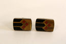 Pair of Modern Inlaid Glass Cuff Links Accessories
