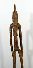 Vintage Primitive African Fertility Pregnant Woman Wood Carved Floor Sculpture