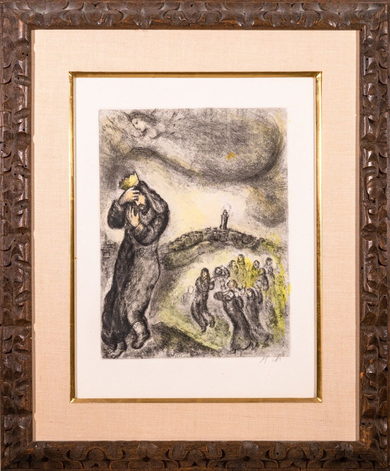 Marc Chagall David Montant La Colline des Oliviers (pl. 71) Signed Etching