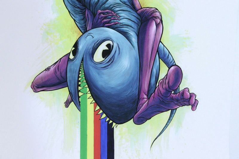 Alex Pardee Rainbow Grin Contemporary Limited Edition Giclee 19/50 Hand Signed