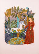 Judith Bledsoe Virgo Zodiac Hand Signed Contemporary Lithograph 55/250 Framed