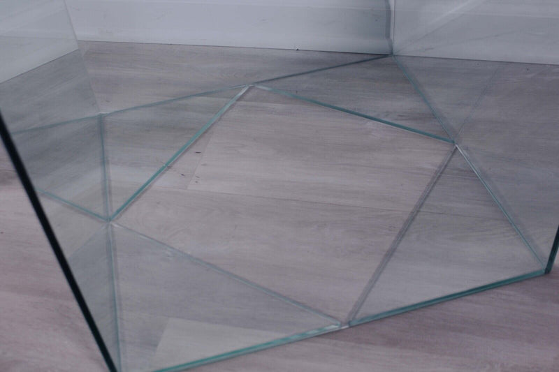 Contemporary Modern Pair of Vintage Glass Cube End Tables