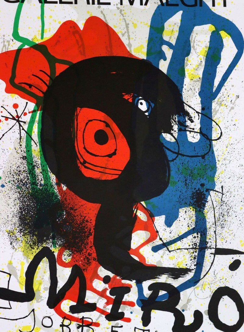 Joan Miro Gallerie Maeght Modern Poster Framed