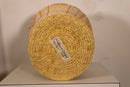 Katherine Westphal Big Sky Signed Raffia Woven Basket w/ Feather Accents 1994