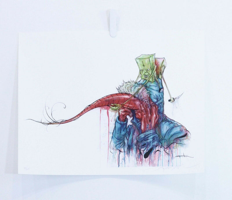 Alex Pardee Boxhat Contemporary Limit. Edition Giclee 80/20 Hand Signed Unframed