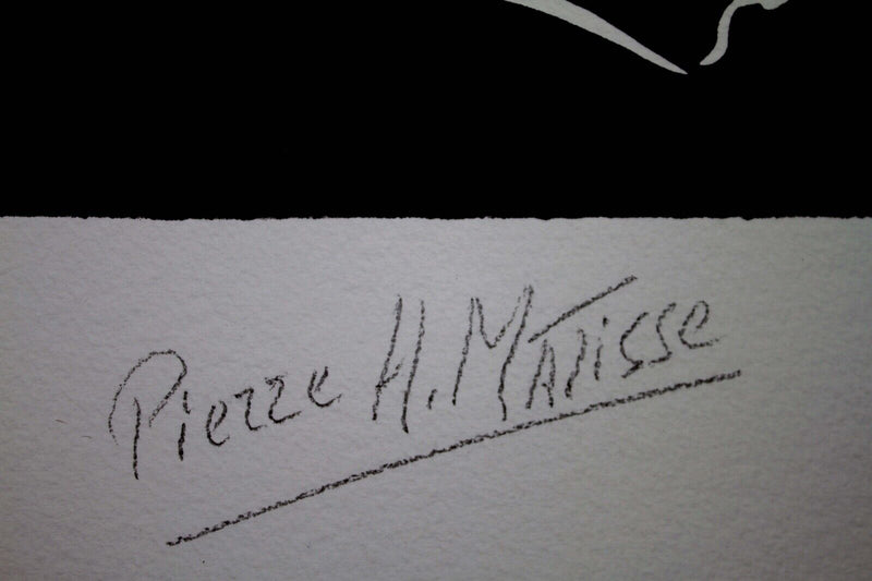 Pierre Henri Matisse Reclining Nude Signed Modern Linocut on Paper Unframed 2016