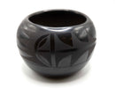 Vintage Santa Clara Pueblo Black Ware Bowl Etched Santa Fe New Mexico Unsigned