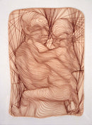 Guillaume Azoulay Mere Afrique Signed Modern Etching on Paper 58/300 Framed 1977