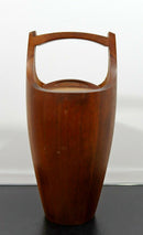 Mid Century Modern Danish Teak Ice Bucket Bar Accessory 1960s Scandinavian