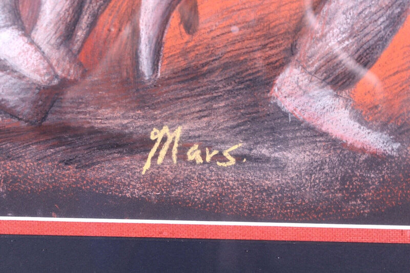 Chris Mars Bug People 1991 Signed Contemporary Pastel Drawing Framed