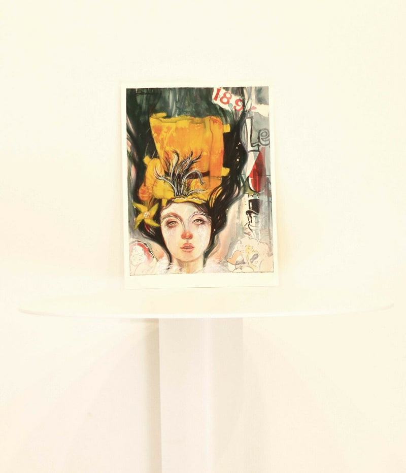 Lara Dann Yellow Hat in Paris Painting on Paper 2009