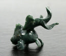 Small Nephite Jade Stone Koi Fish Table Sculpture Green Aquatic