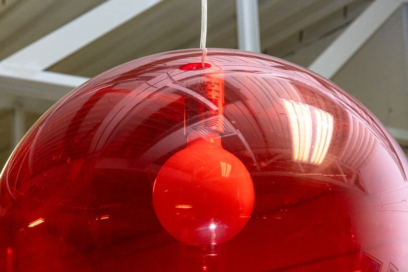 Kartell FL/Y Red Orange Contemporary Modern Pendant Suspension Light Fixture