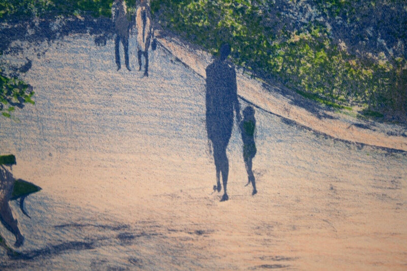 Harold Altman Nine Figures Signed Vintage Modern Lithograph on Paper 58/185 F