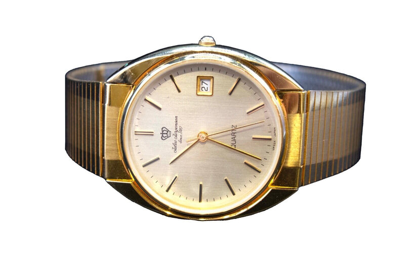 Jules Jurgensen Quartz Wristwatch Gold and Silver Stainless Steel