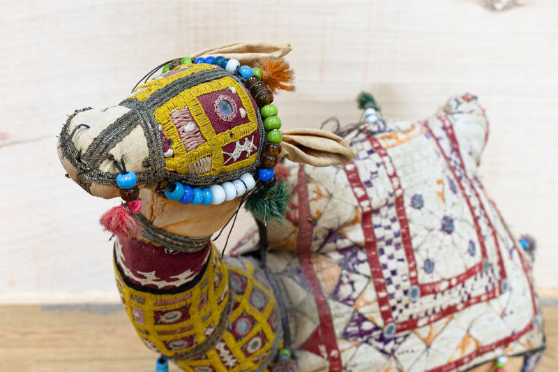Moroccan Stylized Camel with Beads Tribal Folk Art