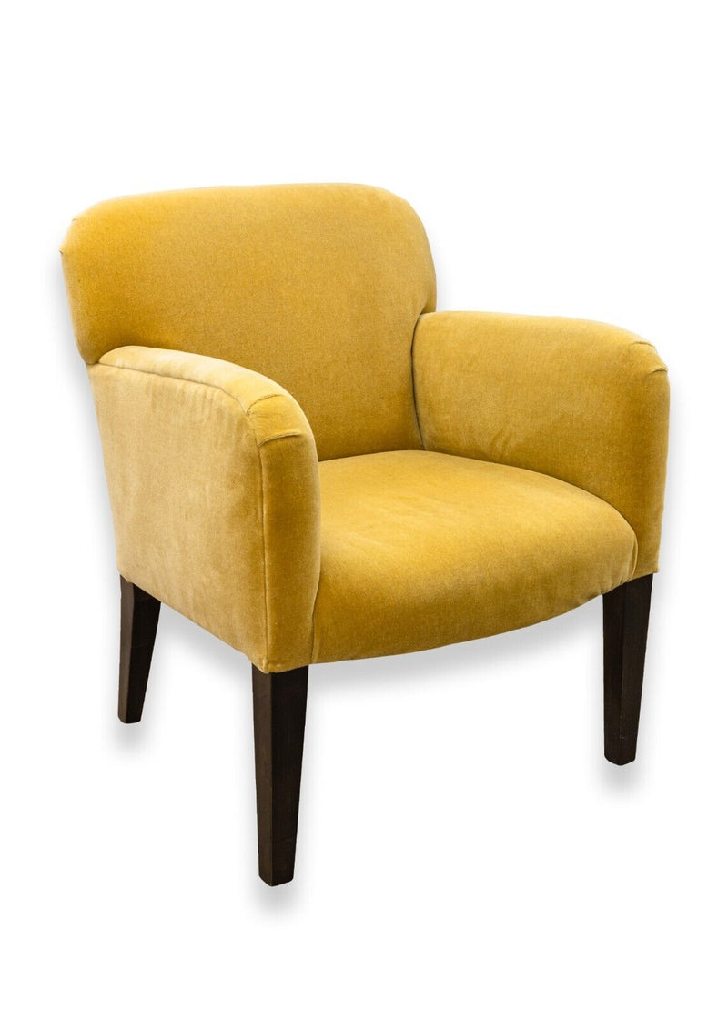 Pair of Postmodern Chartreuse Yellow Gold Armchairs