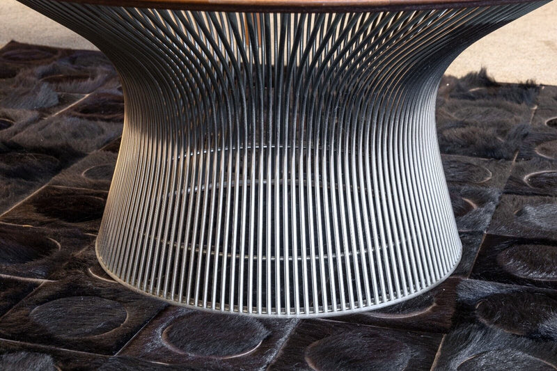 Warren Platner for Knoll Wood and Steel Wire Mid Century Modern Coffee Table