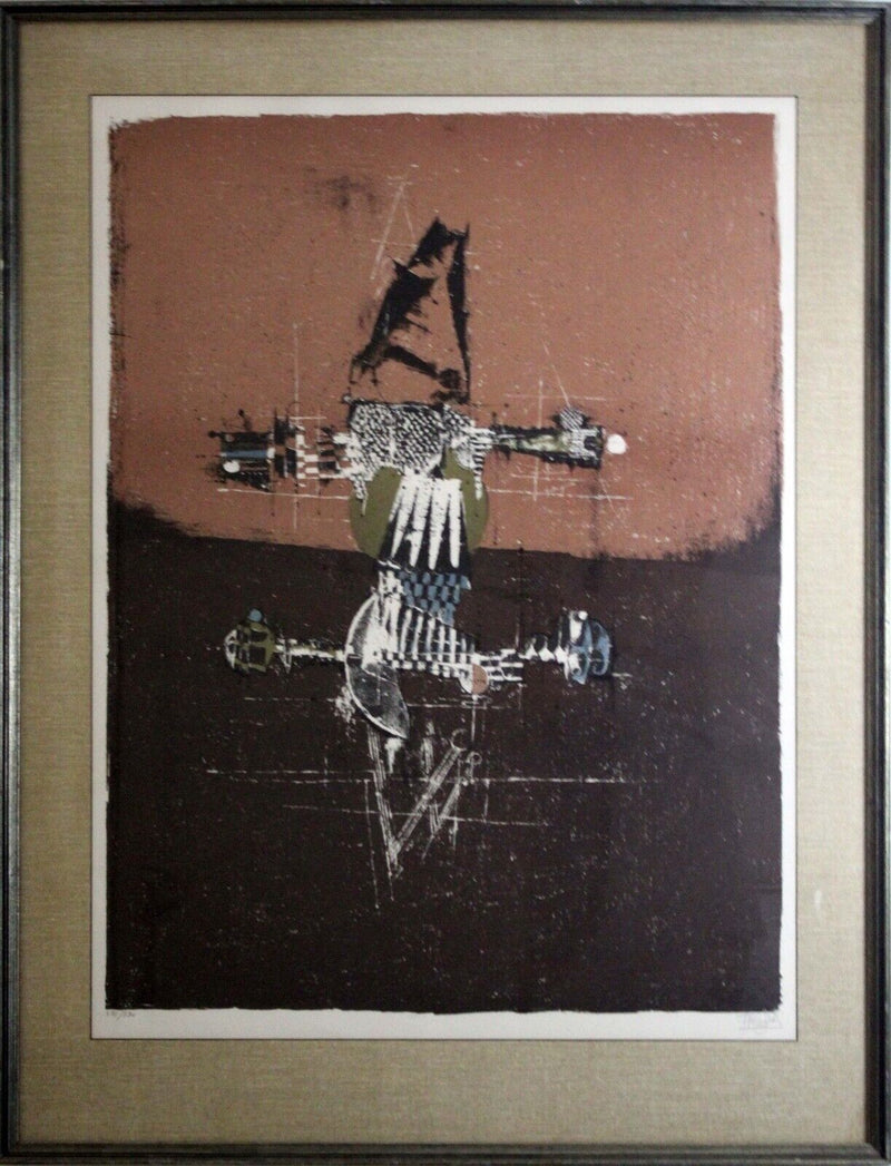 Johnny Friedlaender Haarlem 251/350 Signed Original Lithograph 1976 Framed