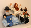 Contemporary Whimsical Mike Leaf The Messiah, Bob Dylan & The Rebbe Paper Mache