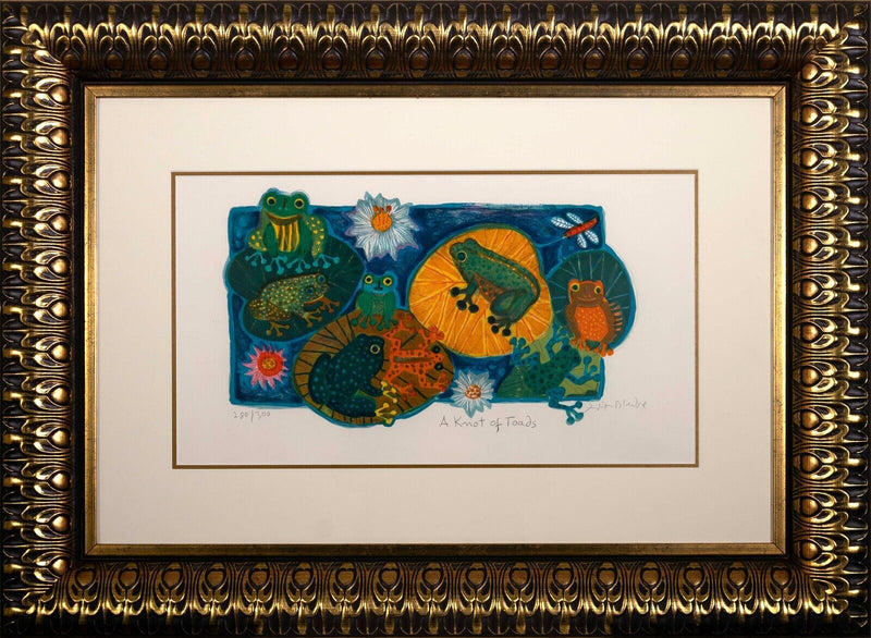 Judith Bledsoe A Knot of Toads Signed Contemporary Lithograph 280/300 Framed