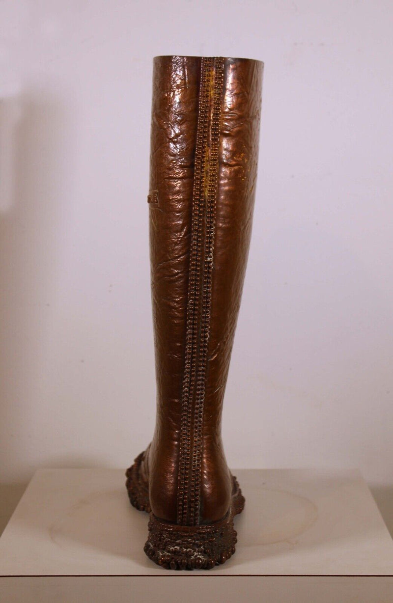 Contemporary Modern Bronze Cast Boot Cane/Umbrella Holder