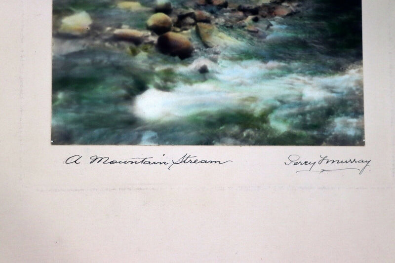Percy Murray A Mountain Stream Signed Vintage Photo