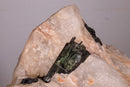 Crystal Lepidolite Geode w Tourmaline Vintage Mineral Specimen