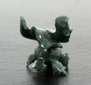 Small Nephite Jade Stone Koi Fish Table Sculpture Green Aquatic