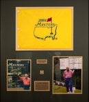 Masters 2004 Arnold Palmer Signed Photograph, Flag, & Pin in Memorabilia Frame
