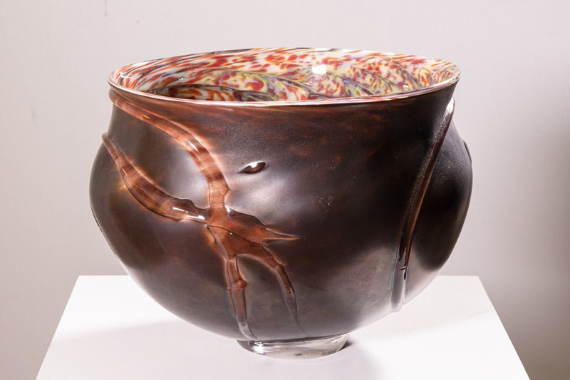 Contemporary Modern David Helm Hand Blown Glass Bowl